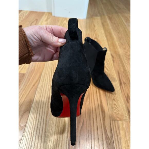Christian Louboutin Black Suede Ankle Boots - Picture 3 of 16